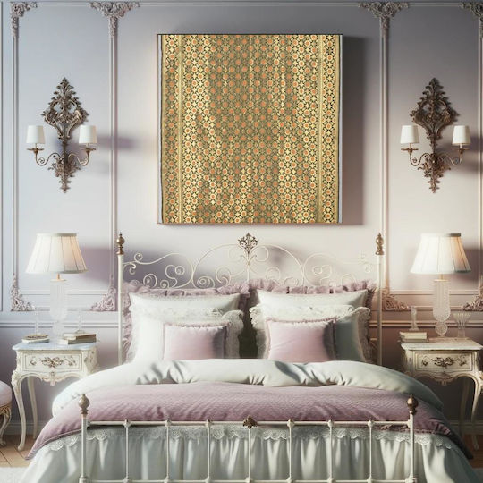 Brocade Painting Metallic 140x140cm