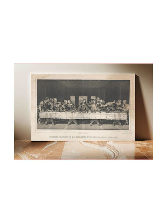 Last Supper Leonardo Gemälde auf Leinwand 65x40cm