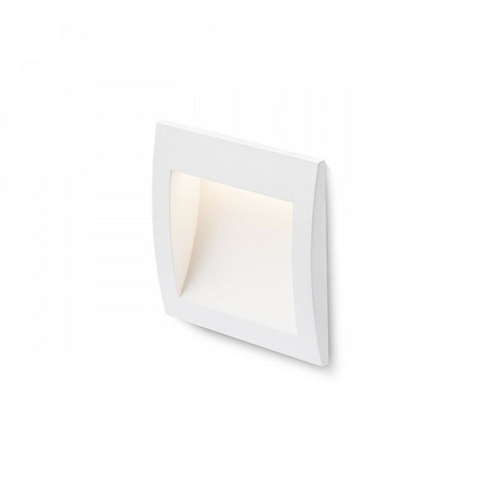 Rendl Light Studio Gordiq M Recessed Wall-Mounted Outdoor Light LED IP65 3W with Warm White Light 14x14εκ.