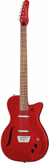 Danelectro 56 Vintage Baritone Red Metal Elektrische Gitarre Rot mit Tasche