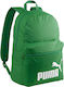 Puma Phase School Bag Backpack Junior High-High School in Green color 22lt