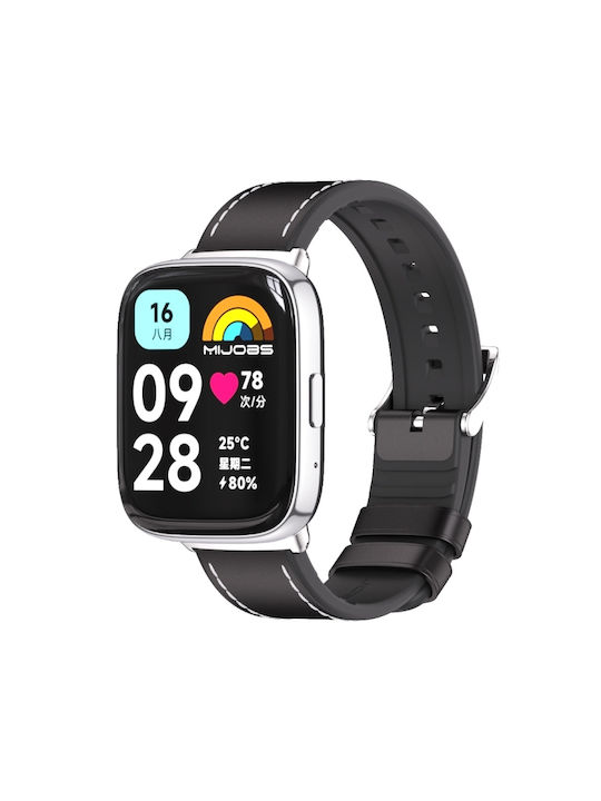 Mijobs Λουράκι Σιλικόνης Μαύρο (Redmi Watch 3)