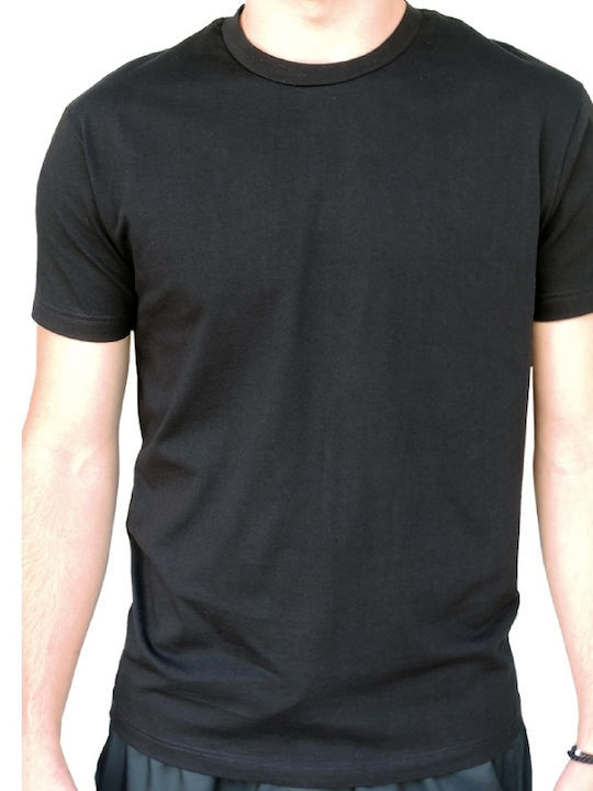BS Collection Bluza Bărbătească cu Mânecă Scurtă BLACK