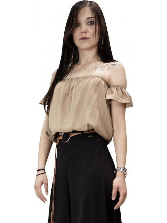 Exsy Blouse Camel