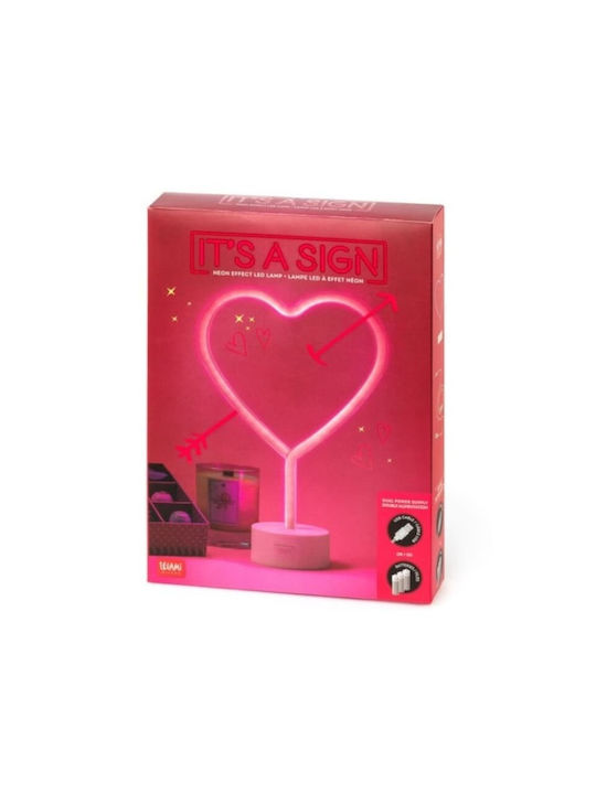 Legami Milano Decorative Lamp Heart LED Battery Pink