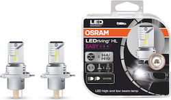 Osram Λάμπες Αυτοκινήτου Ledriving Hl Easy H19 / H4 LED 6500K Ψυχρό Λευκό 12V 16.5W 2τμχ