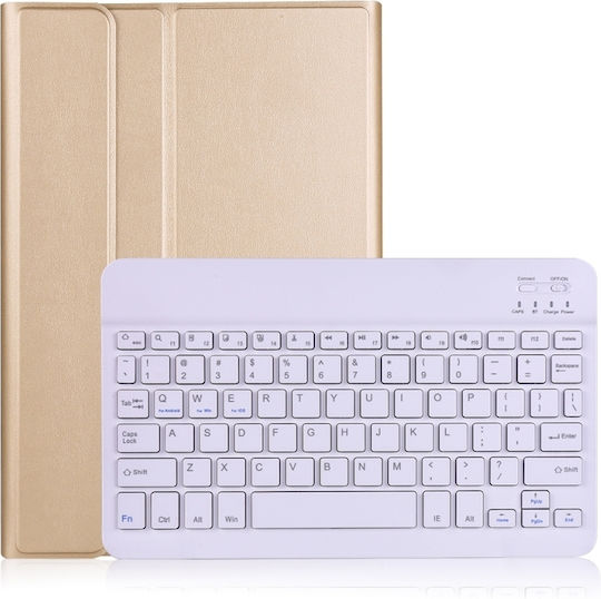 Flip Cover Cu Tastatură În Engleză SUA Auriu Samsung Galaxy Tab S6
