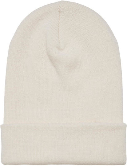Beanie Unisex Σκούφος Πλεκτός σε Μπεζ χρώμα