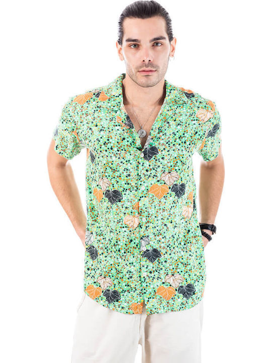 Cu mânecă scurtă Cămașă Floral Multicolor
