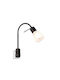 Trio Lighting Levisto Single Spot with Socket E14 in Black Color