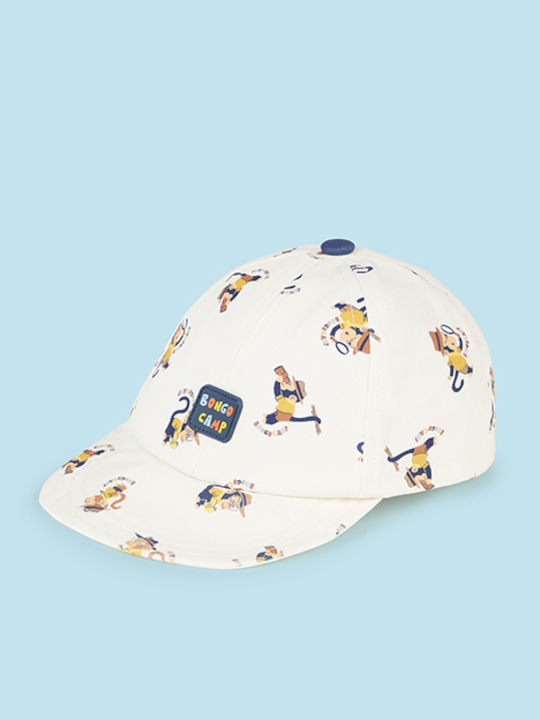 Mayoral Kids' Hat Jockey Fabric Beige