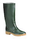 Mavis Work Wellies Knee Green