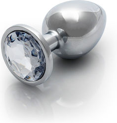 Shots Round Gem Πρωκτική Σφήνα Medium Διάφανη 8cm Shots Round Gem Πρωκτική Σφήνα Medium Διάφανη 8cm