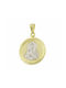 Senzio Belibasakis Pendant Kids Talisman with Virgin Mary from White Gold 9K 3VAR.32P