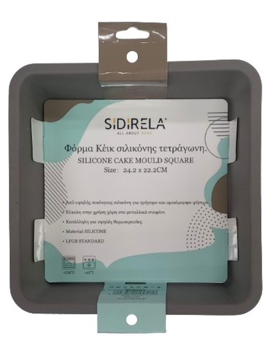 Sidirela Bakeware Tin Made of Silicone 22.2x6.2cm Grey E-0041