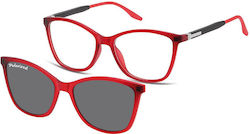 Sunoptic Damen Acetat Brillengestell mit Clip-O...