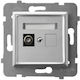 Ospel TV Antenna Socket in Gray color GPA-1UF M 18