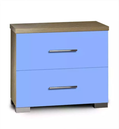 Wooden Kids Bedside Table Light Blue 52x46x35cm