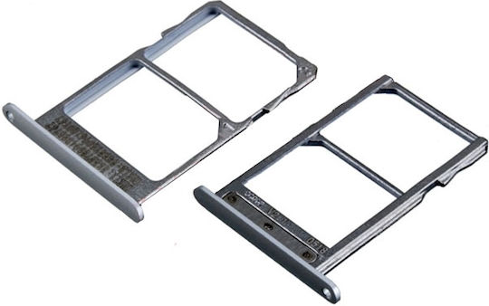 Υποδοχή Κάρτας Sim Υποδοχή Κάρτας Dual Sim Sim Tray Ασημί για Nokia 3.1 Nokia 3.1