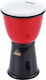 Nino Djembe 18 Red/black 7" με Κούρδισμα με Σχοινί