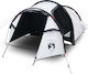 vidaXL Σκηνή Camping Τούνελ Λευκή με Διπλό Πανί για 4 Άτομα 360x135x105εκ.