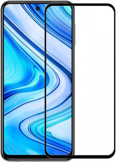 Full Face Tempered Glass Μαύρο (Redmi Note 9)
