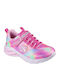 Bungee And Strap Kids Sneakers with Scratch Pink