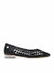 Damen Ballerinas Spitz zulaufend in Schwarz Farbe