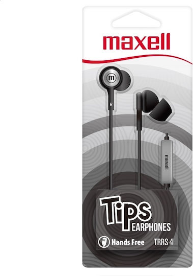 Maxell 304010.00.CN In-ear Handsfree Ακουστικά με Βύσμα 3.5mm Μαύρο