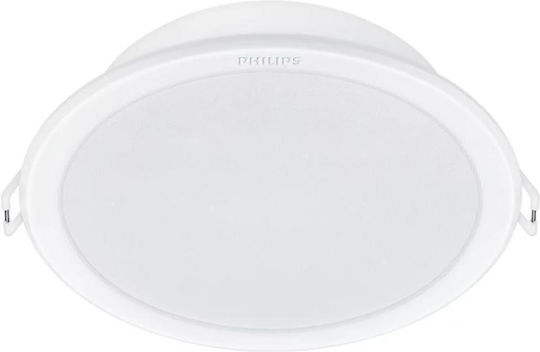 Philips Meson Στρογγυλό Χωνευτό LED Panel 20W με Ψυχρό Λευκό Φως 6500K