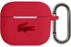 Lacoste Θήκη Σιλικόνης σε Κόκκινο χρώμα για Apple AirPods