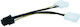 Akasa 4-Pin Molex - 6-Pin PCIe Kabel 0.1m Gelb (AK-CB4-6)