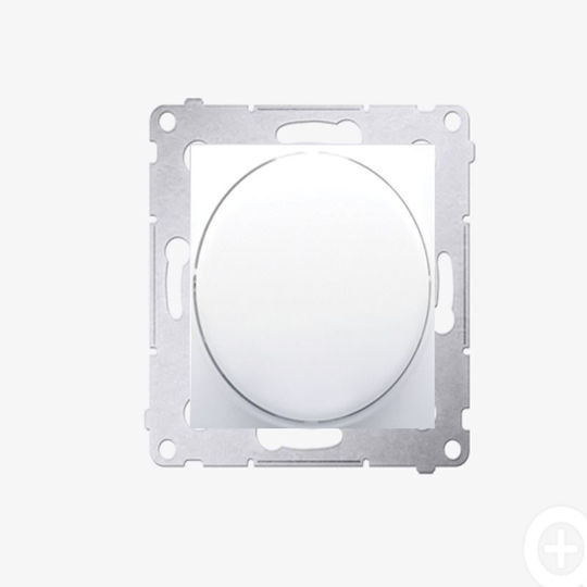 Kontakt-Simon Recessed Dimmer Switch Without Frame LED Rotary in White Color