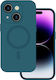 Tel Protect Magsilicone Umschlag Rückseite Silikon Blau (iPhone 15 Plus / 16 Plus)