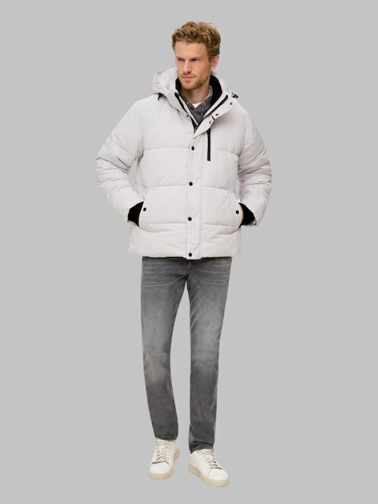 S.Oliver Men's Winter Puffer Jacket White