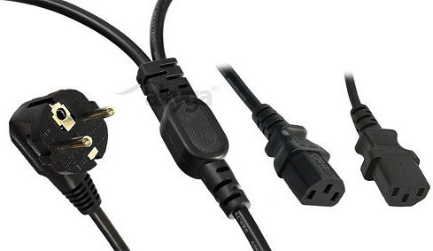 Akyga Schuko - IEC C13 Cablu 1.8m Negru (AK-PC-04A)