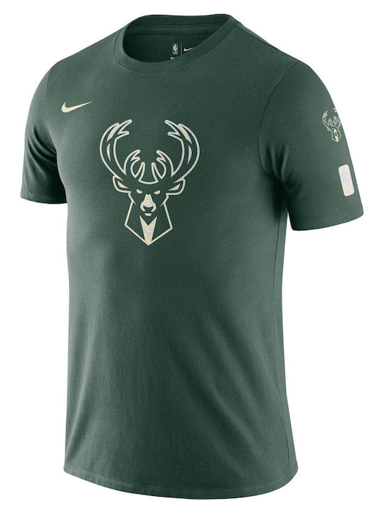 Nike Bucks Herren Sportliches Kurzarmshirt Grün