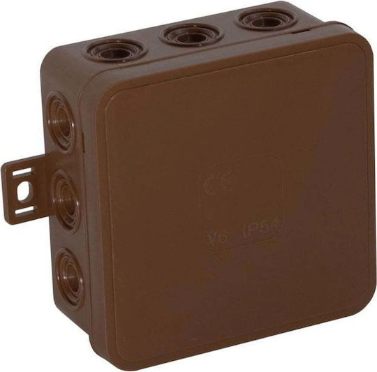 Viplast Surface Mounted Electrical Box IP54 in Brown Color