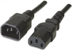 Manhattan IEC C14 - IEC C13 Cable 1m Μαύρο 352673 Manhattan IEC C14 - IEC C13 Cable 1m Μαύρο 352673