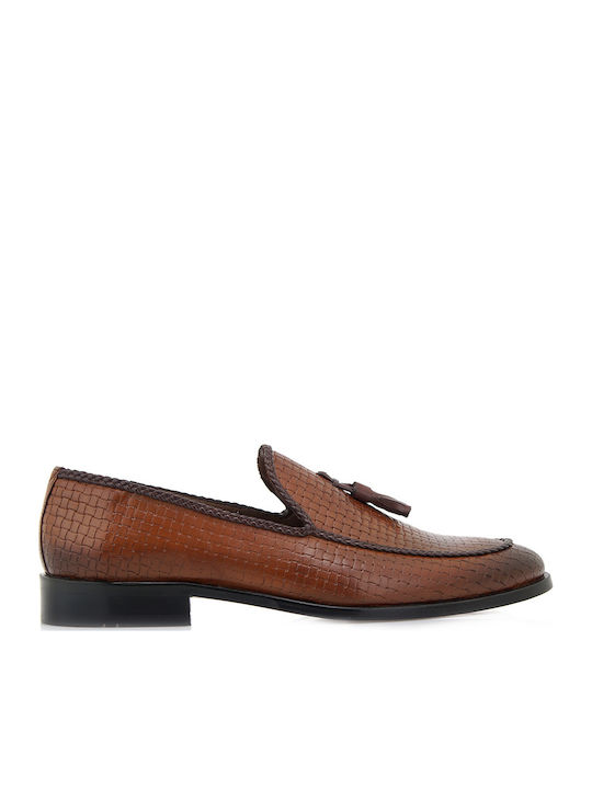 Δερμάτινα Ανδρικά Loafers σε Ταμπά Χρώμα