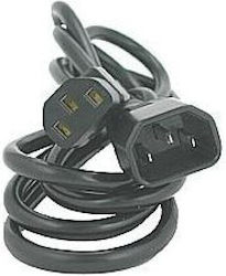 Logo Collection IEC C14 - IEC C13 Cable 3m Μαύρο 65934