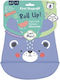 First Steps Bear Impermeabila Bavetă Silicon cu buton & Buzunar Violet pentru 6 m+