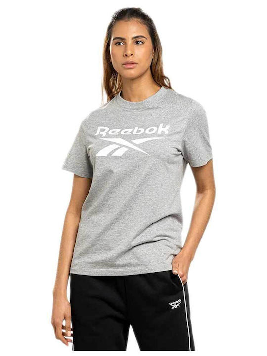 Reebok Big Logo Women's Athletic T-shirt Gray