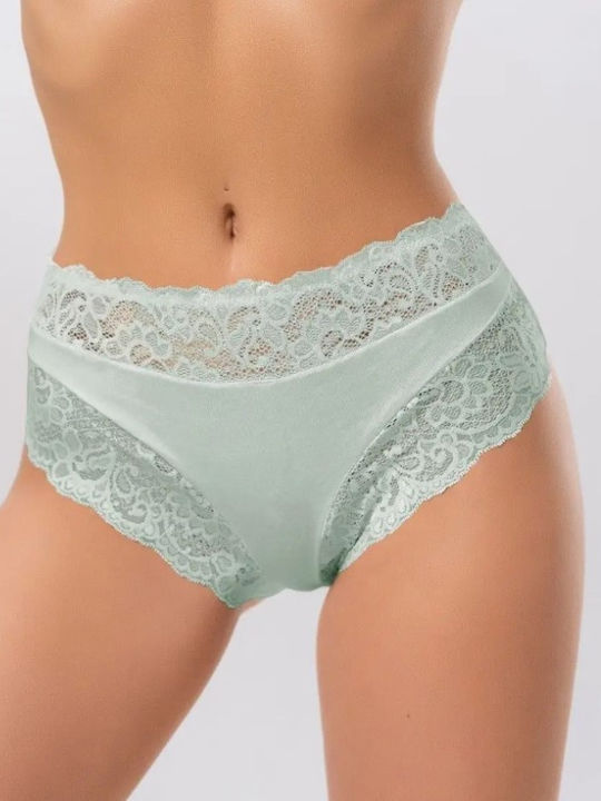 Jadea Damen Slip mit Spitze Grün