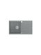 GraniteQ Evan 111 Drop-In Sink Inox W86xD50cm Gray