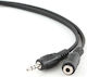 3.5mm Jack Cable Male to Female Black 3m KPO2744-3