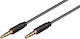 Goobay Goobay 3,5mm Klinkenkabel 3,5mm Stecker - 3,5mm Stecker Schwarz 0,5m mit Vergoldeten Anschlüssen 63824