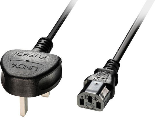 Lindy Schuko - IEC C13 Cable 3m Μαύρο 30434