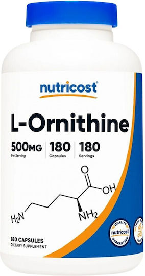 Nutricost L-ornithine 500mg 180 Κάψουλες