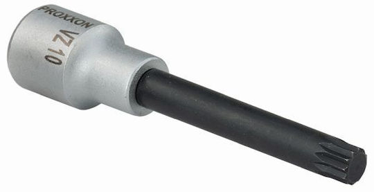 Proxxon Дълъг Битов ключ с Spline връх и Квадратно Гнездо 1/2'' Размер M12x100мм 1бр